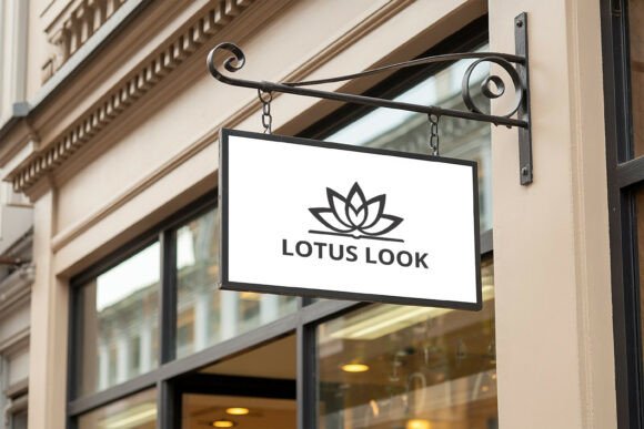 Download Hanging Shop Sign Logo Mockup - Shop Collection