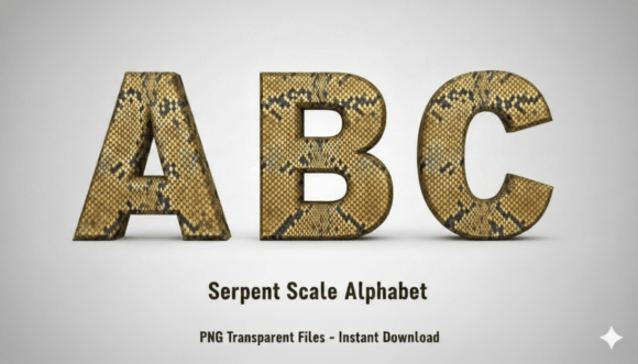 Download Serpent Scale Alphabet Collection - Premium Resources