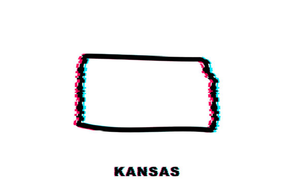 Download Kansas State Map Outline - Line Collection