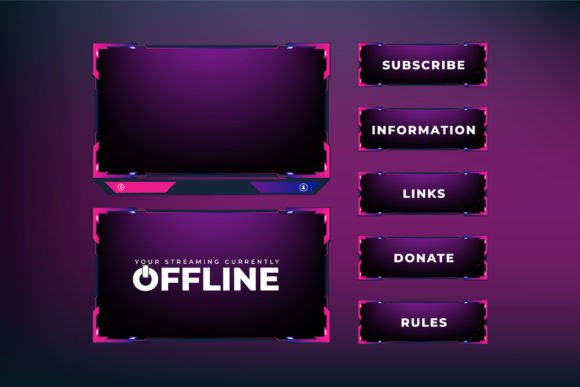 Download Streaming Overlay for Online Gamers - Line Collection
