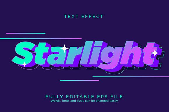 Download Starlight Glow Text Effect Font Type - Glow text Collection
