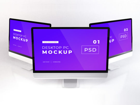 Download Realistic Apple IMac PC Mockup Photoshop - Shop Collection