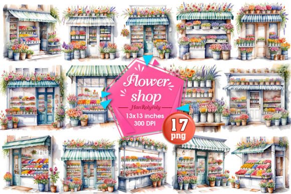 Download Flower Shop Sublimation Clipart - Shop Collection