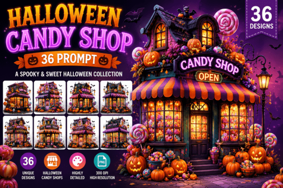 Download Watercolor Halloween Candy Shop Clipart - Shop Collection