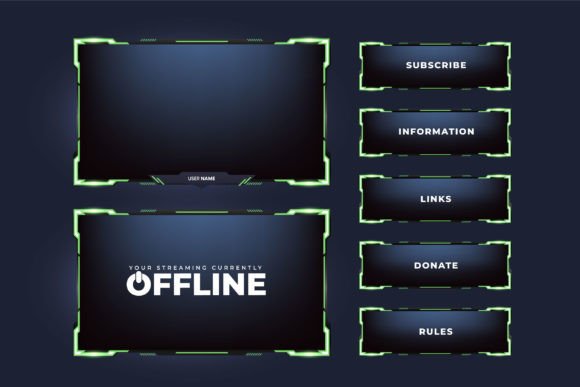 Download Online Game Screen Border Design Vector - Line Collection