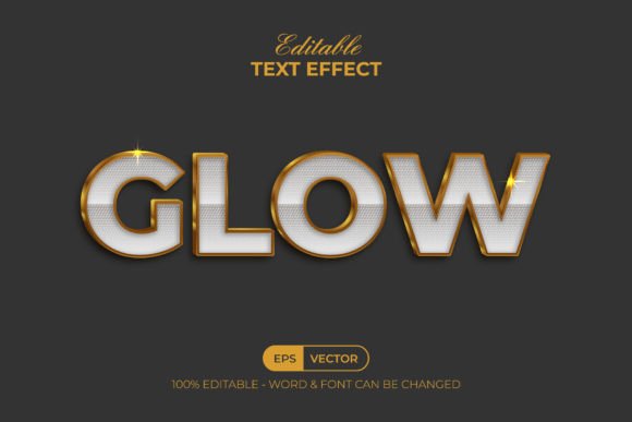 Download Glow Text Effect Gold Style - Glow text Collection