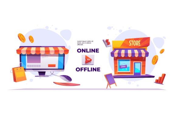 Download Online to Offline Banner - Line Collection