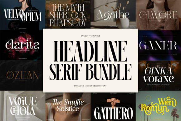 Download Headline Serif Bundle - Line Collection