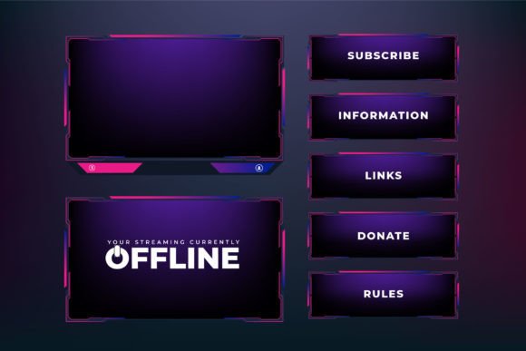 Download Online Game Streaming Frame Border - Line Collection